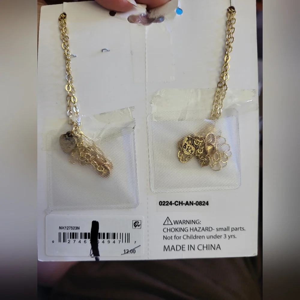 Ruby & Ry BFF Butterfly Necklaces - Gold with‎ Pink and Blue Wings